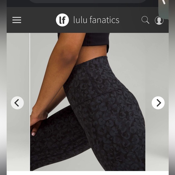 Lululemon- Sz 14- Cropped-ish Aligns- Black Cheetah Print- Pilling - Picture 9 of 12